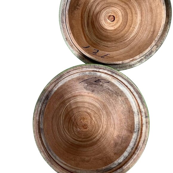 Vintage Wood Hand Painted Nesting Fruit Set Pear Apple Strawberry Cherry - Picture 13 of 15